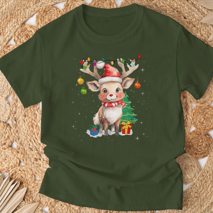 Christmas Children Reindeer Red Nose T-Shirt Geschenke für alte Männer