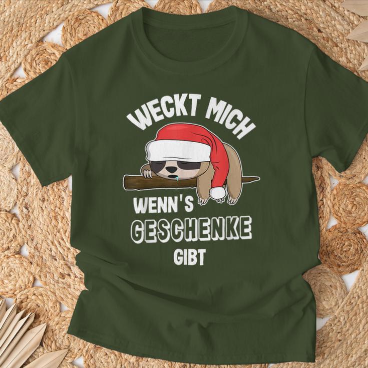 Christmas Pyjamas Christmas Sloth Winter Sleep T-Shirt Geschenke für alte Männer