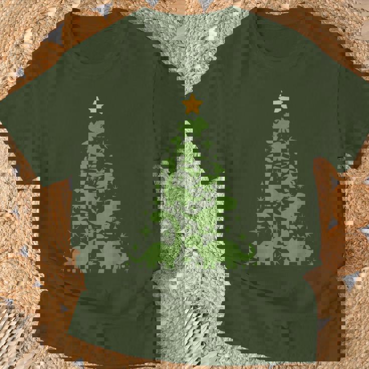 Dinosaur Christmas Tree Dino Trex Dinosaur Lover Christmas T-Shirt Gifts for Old Men