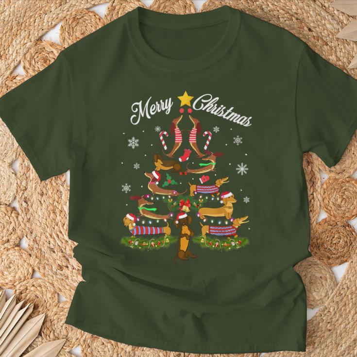 Santa Dachshund Christmas Fun Xmas Dachshund Dachshund S T-Shirt Geschenke für alte Männer