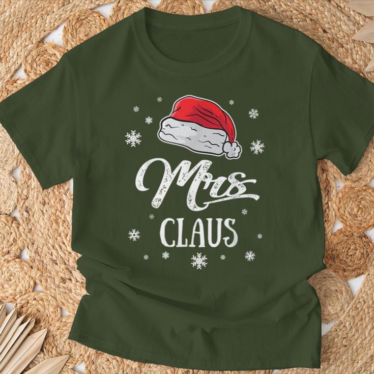 Mrs Mama Santa Claus Christmas Santa Hat Mum T-Shirt Geschenke für alte Männer