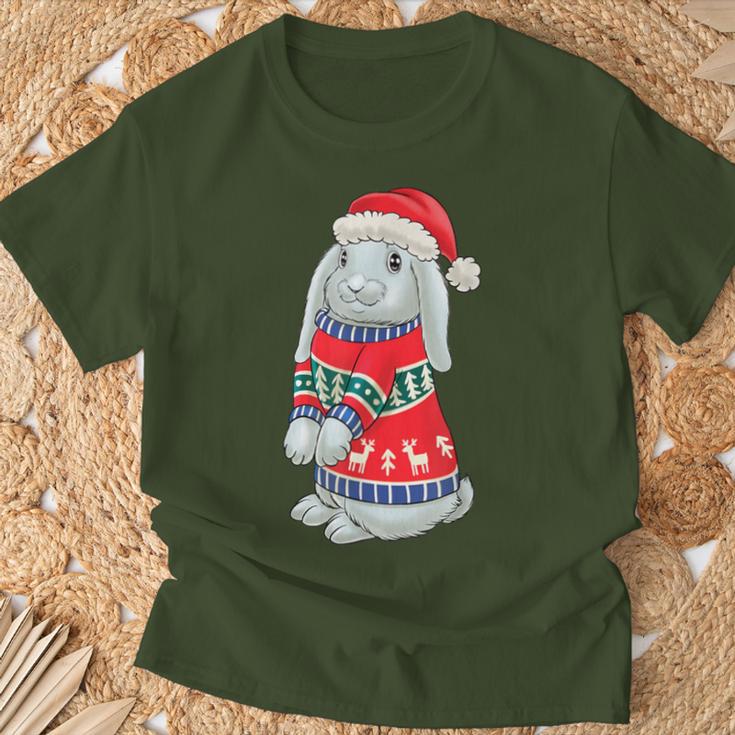 Rabbit Hat Hoppy Christmas Rabbit Christmas T-Shirt Geschenke für alte Männer