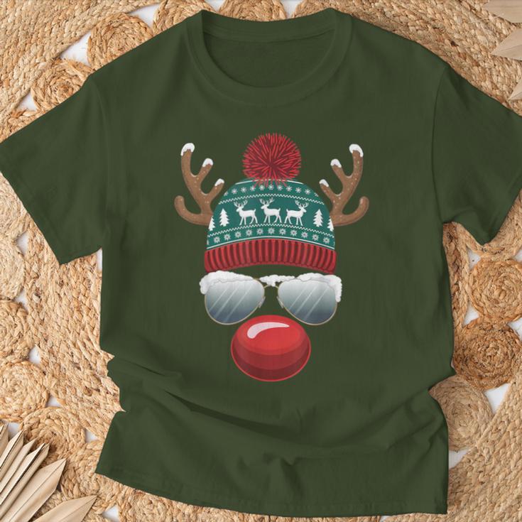 Reindeer Santa Claus Christmas Santa Christmas T-Shirt Geschenke für alte Männer