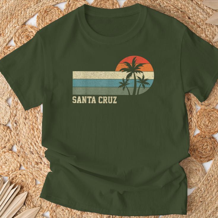 Santa Cruz Ca California Retro Surfing T-Shirt Geschenke für alte Männer