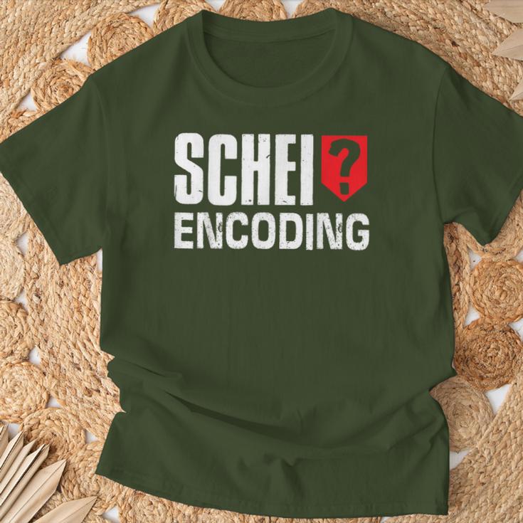 Schei Encoding Christmas Itler Nerd T-Shirt Geschenke für alte Männer