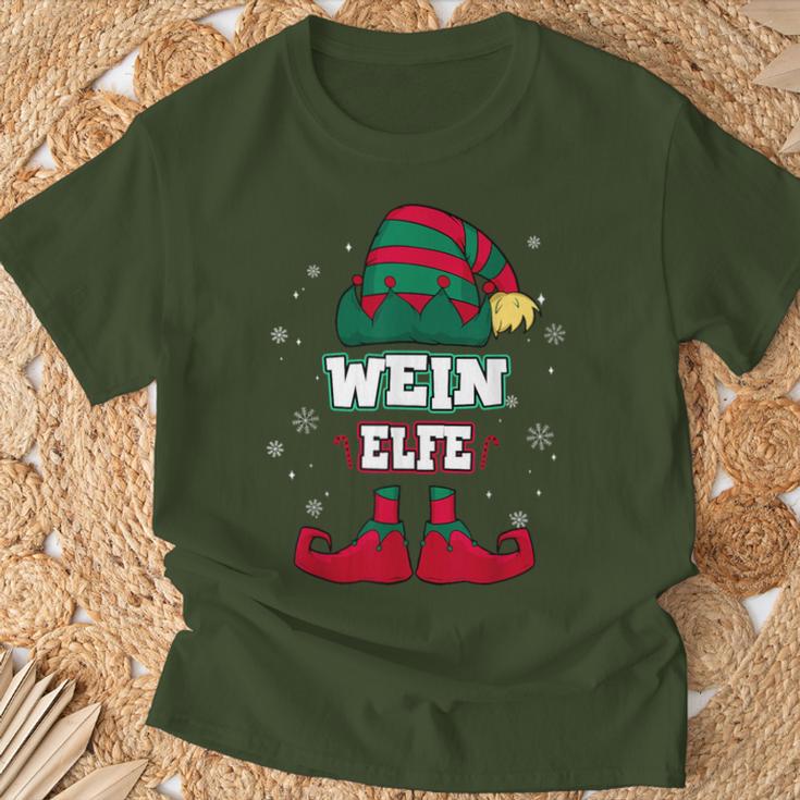 Wine Elf Partner Look Christmas T-Shirt Geschenke für alte Männer