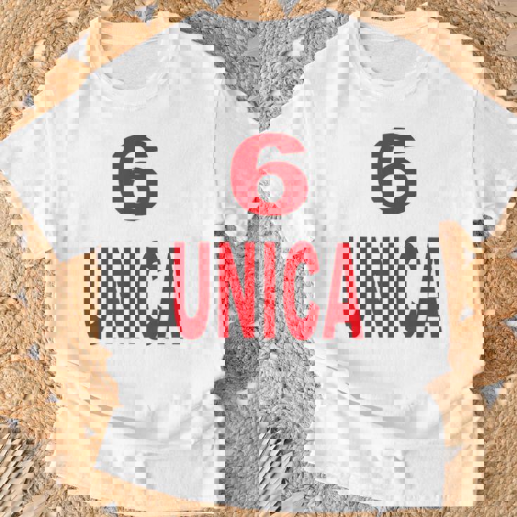 6 Unica Maglia Bianca Scritta Rossa Maglietta Regalos para ancianos