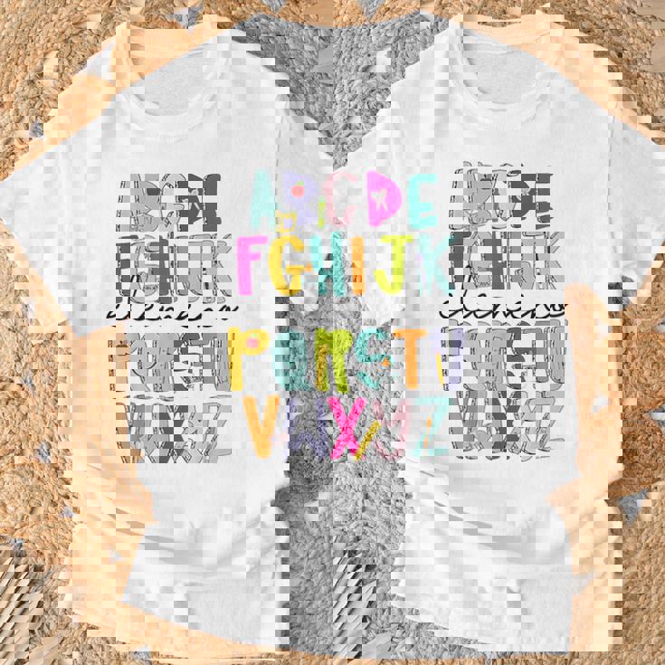 Abc Elemeno Alphabet Back To School Kindergarten Teachers T-Shirt Gifts for Old Men