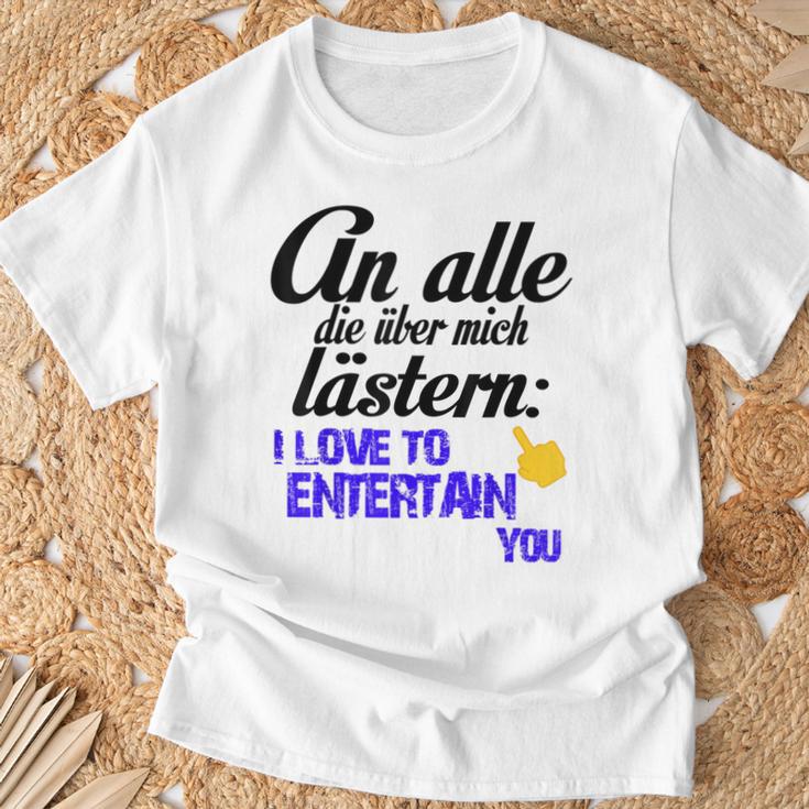 An Alle Die Über Mich Lästern T-Shirt Geschenke für alte Männer