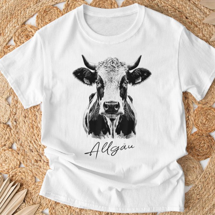 Allgäu Alpsintage Cow Bavaria Souvenir Fun Gray T-Shirt Geschenke für alte Männer