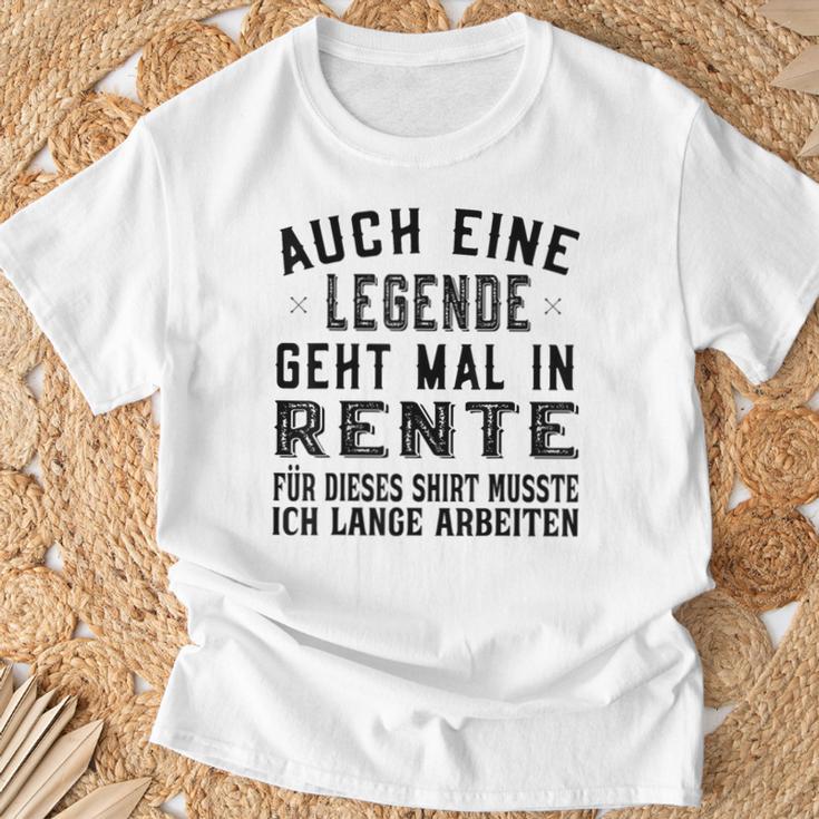 Auch Eine Legende Geht Mal In Retire Gray T-Shirt Geschenke für alte Männer