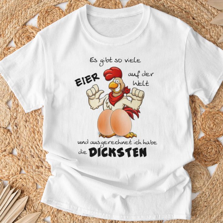 Ausgerechnet Ich Habe Die Dicksten Eier Gray T-Shirt Geschenke für alte Männer