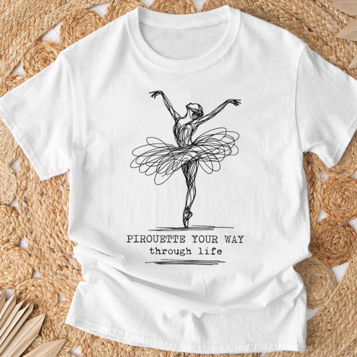 Ballet Dancer Ballerina T-Shirt Geschenke für alte Männer