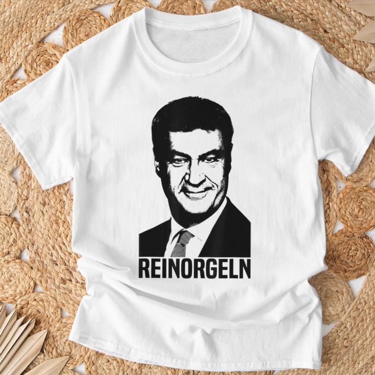 Bayern Reinorgeln Markus Söder Bayer Bayerisch Folksfest Blue S T-Shirt Geschenke für alte Männer