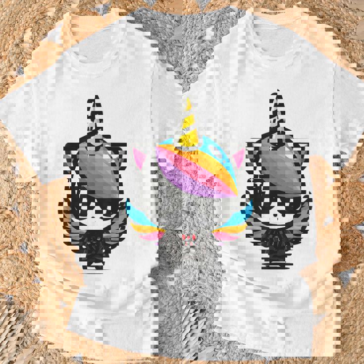 Bellissimo Unicorno Arcobaleno Metal Rock Maglietta Regalos para ancianos