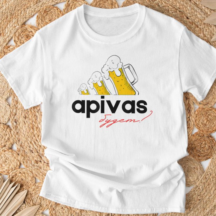 Bier Apivas Lustiges Russisches T-Shirt Geschenke für alte Männer