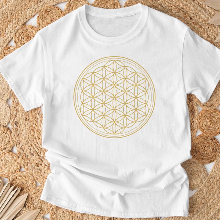 Blume Des Lebens Symbol Der Grundformen Der Raumzeit T-Shirt Geschenke für alte Männer