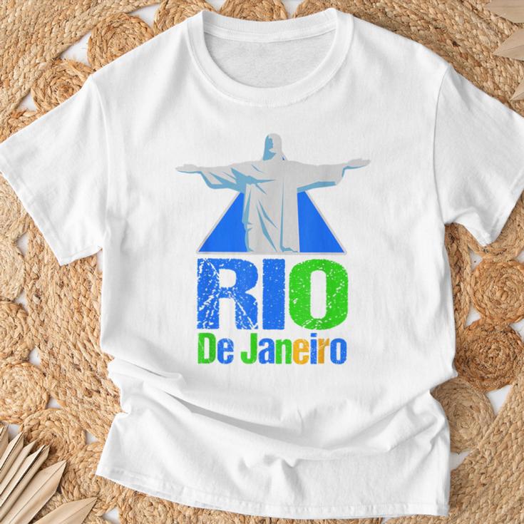 Brazil Rio De Janeiro Palme Beach Copacabana T-Shirt Geschenke für alte Männer