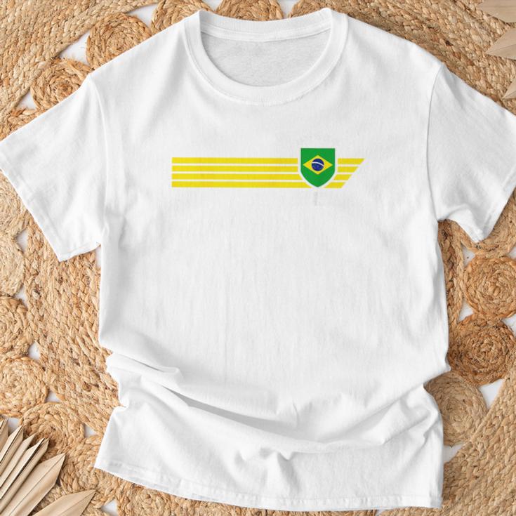 Brazil Seleção Fan Jersey Blue T-Shirt Geschenke für alte Männer