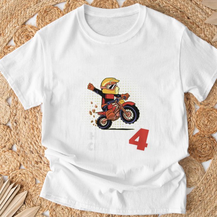 Children's 4Th Birthday Aus Dem Weg Ich Bin Schon 4 Jahre Motorcycle T-Shirt Geschenke für alte Männer