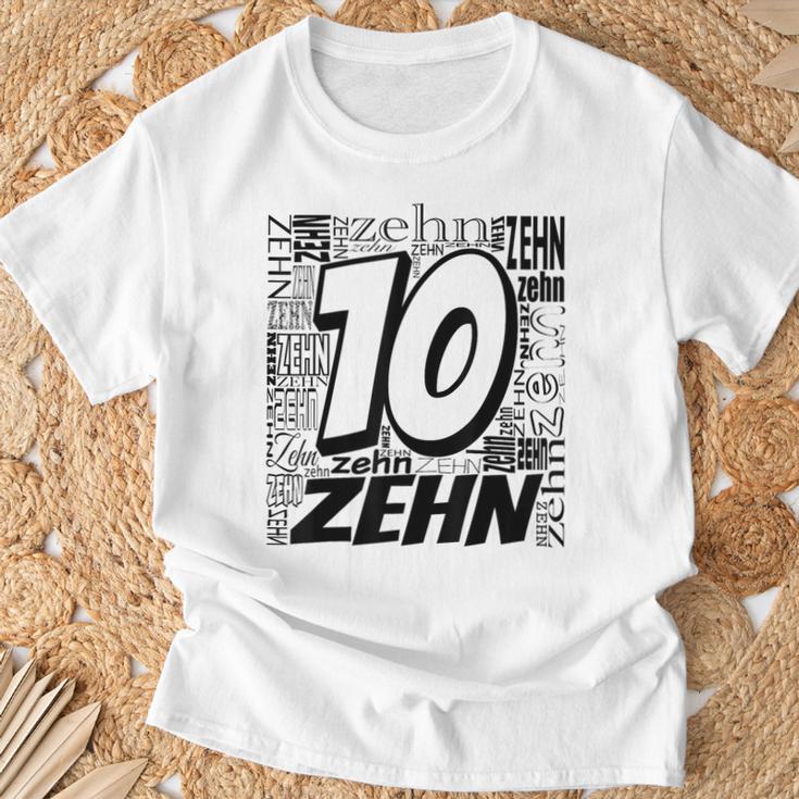 Children's Birthday Ich Bin 10 Zahlwort Zehn T-Shirt Geschenke für alte Männer