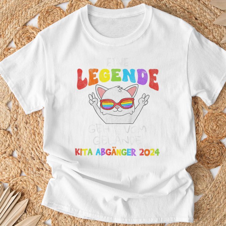 Children's Eine Legendeerlässt Das Gelände Kita Abgänger 2024 Cat T-Shirt Geschenke für alte Männer