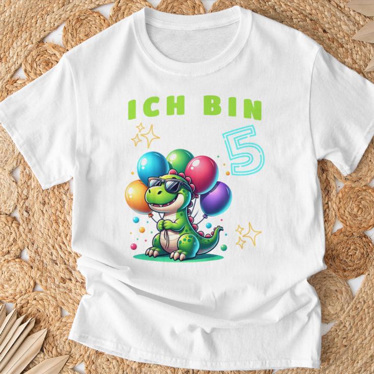 Children's Ich Bin 5 Jahre Alt Dino 5Th Birthday T-Shirt Geschenke für alte Männer