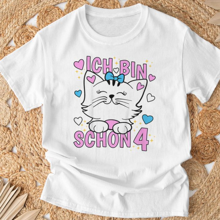 Children's Ich Bin Schon 4 Jahre Alt Ich Bin Schon 4 Years Old Girls T-Shirt Geschenke für alte Männer