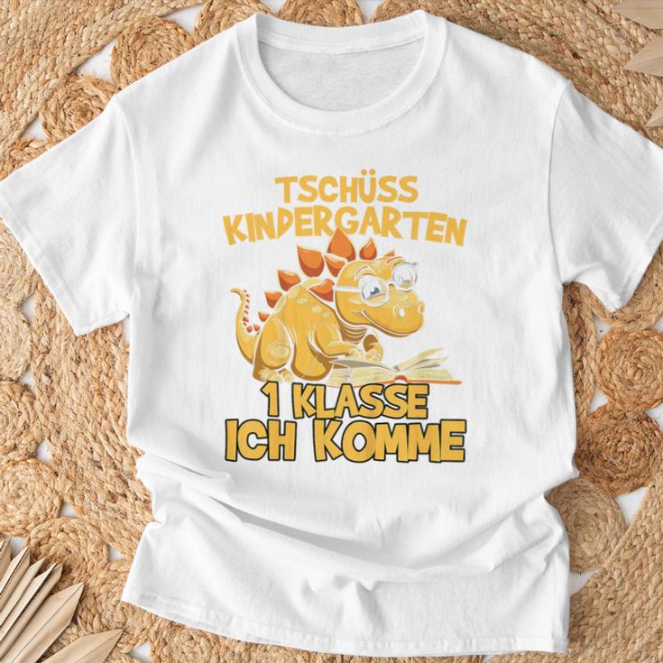 Children's Tschüss Kindergarten 1 Klasse Dino Dinosaur T-Shirt Geschenke für alte Männer