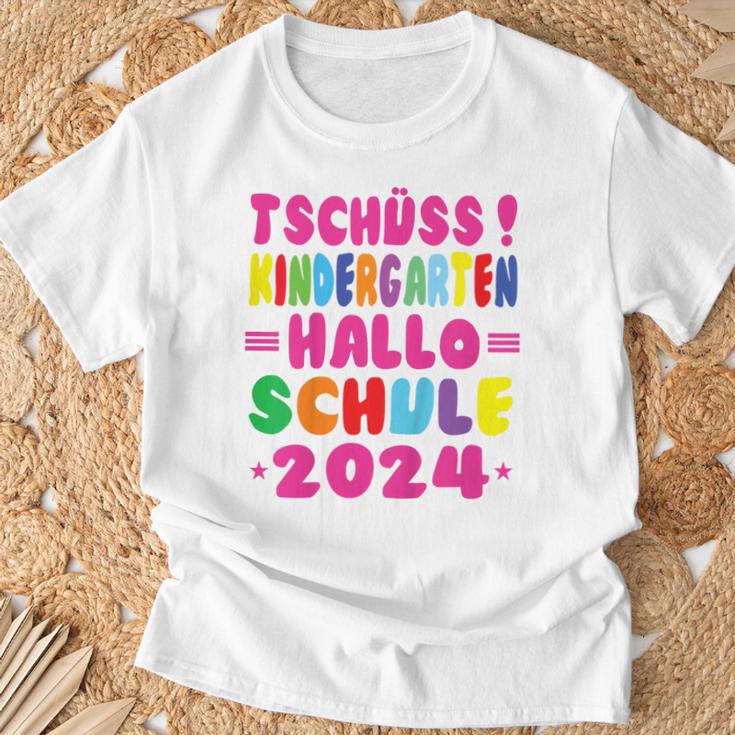 Children's Tschüss Kindergarten Hello School 2024 1St Class T-Shirt Geschenke für alte Männer