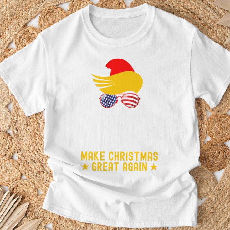 Make Christmas Great Again Lustiges Weihnachtsmanngesicht T-Shirt Geschenke für alte Männer