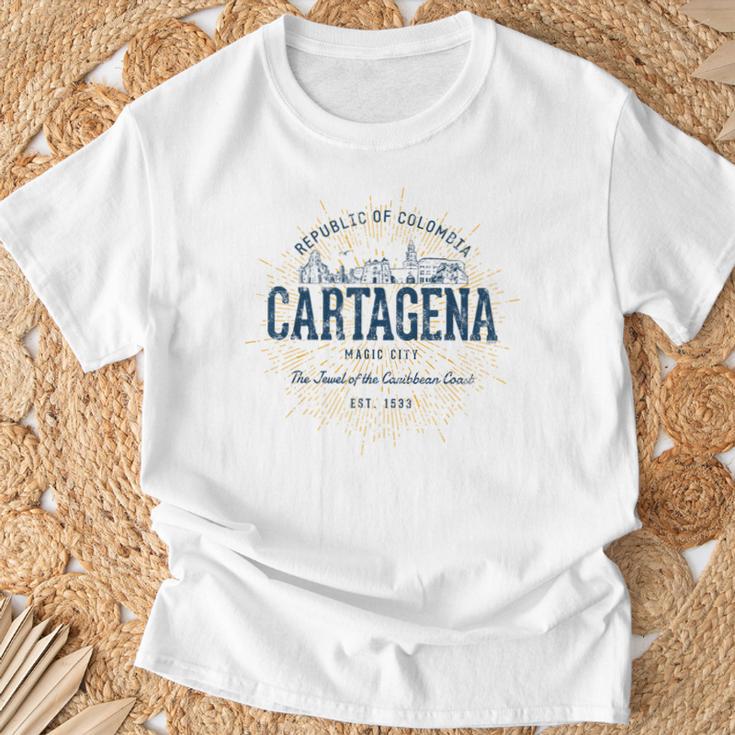 Colombia Retro Styleintage Cartagena T-Shirt Geschenke für alte Männer