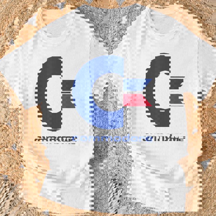 Commodore – C64 – Lettera Maiuscola BluRosso & Commodore Maglietta Regalos para ancianos