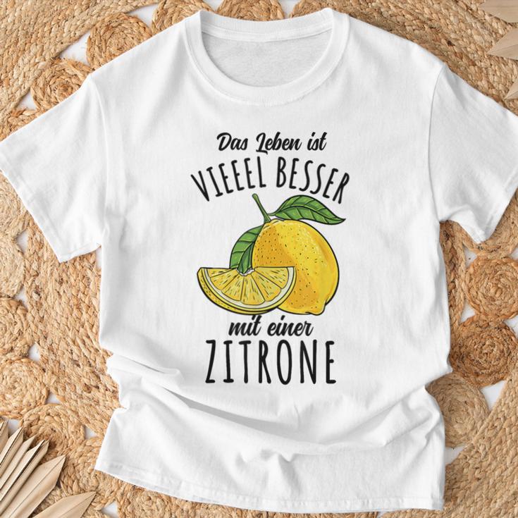 Das Leben Ist Besser Mit Einer Zitrone T-Shirt Geschenke für alte Männer