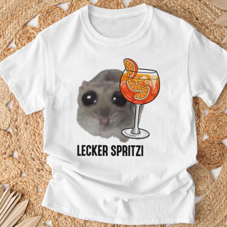 Delicious Spritzi X Sad Hamster Meme Boy Hallöchen Aperölchen T-Shirt Geschenke für alte Männer