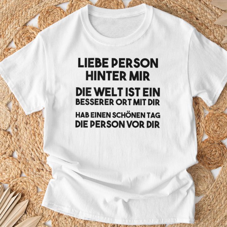 An Die Person Hinter Mir Liebe Person Hinter Mir T-Shirt Geschenke für alte Männer