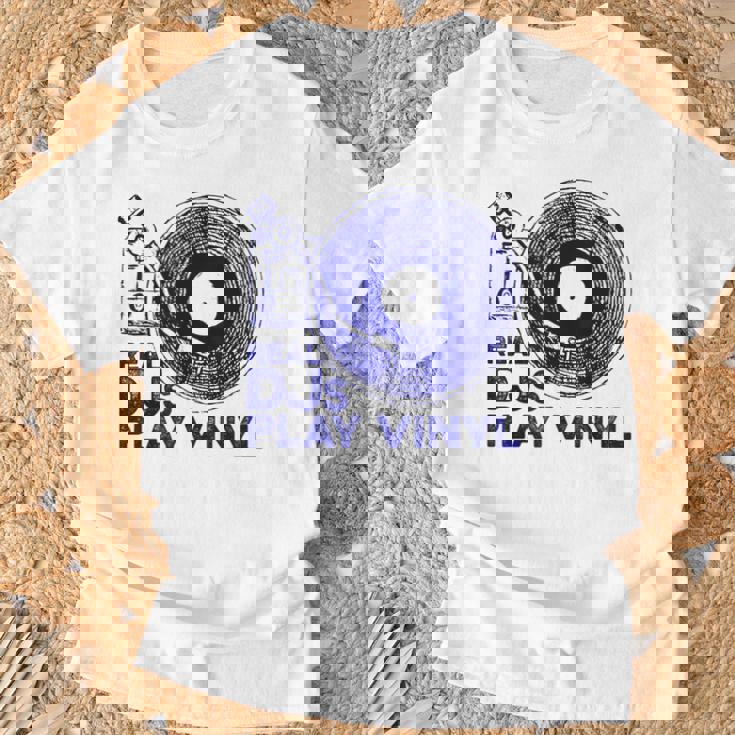 Divertente Dj Inyl Records Lover Meme Mixer Giradischi Maglietta Regalos para ancianos