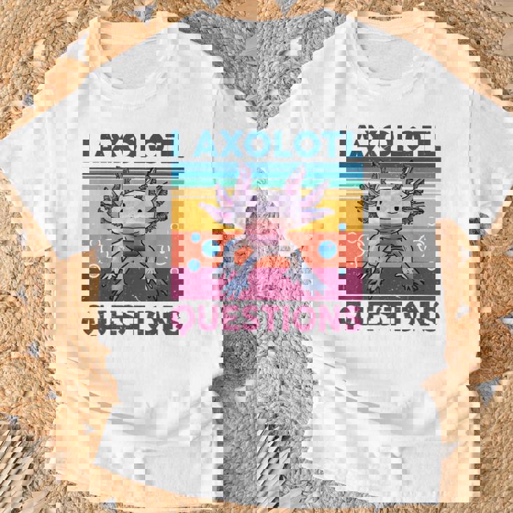Divertida Pregunta Sobre Axolotl Retrointage Amantes De Axolotl Para Niños Camiseta unisex Regalos para ancianos