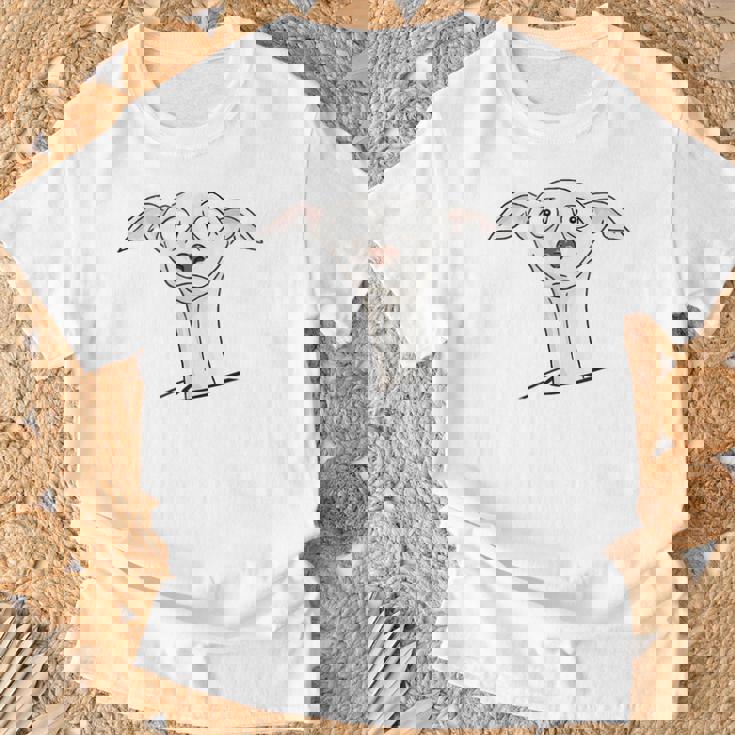 Dulce Perro El Divertido Galgo De Los Dibujos Animados Camiseta unisex Regalos para ancianos