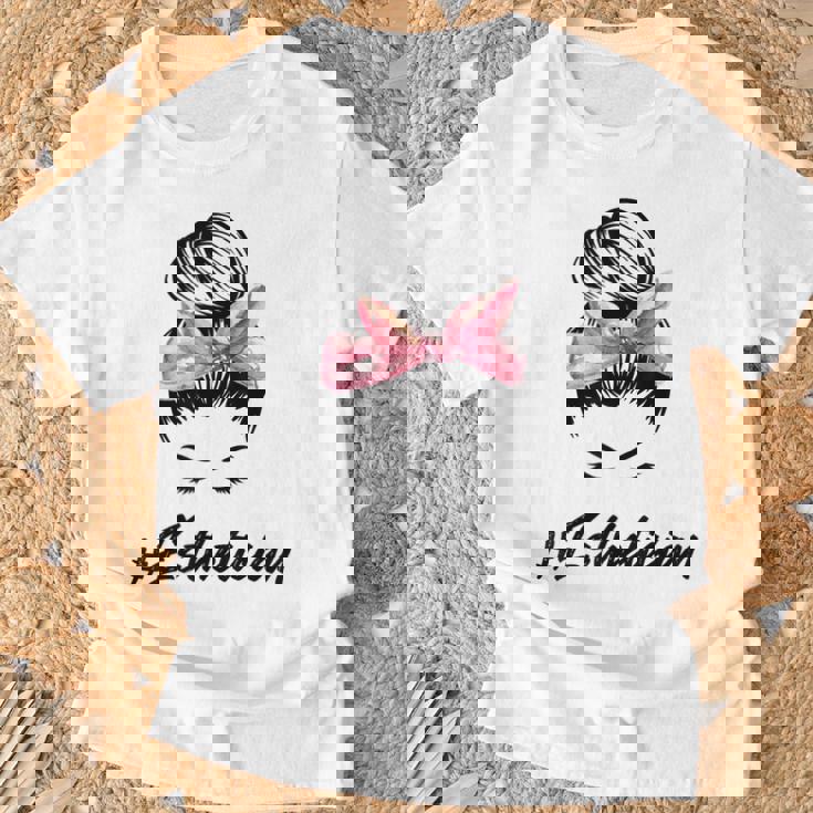Esthetician Messy Chignon Capelli Bandana Estetista Estetista Maglietta Regalos para ancianos