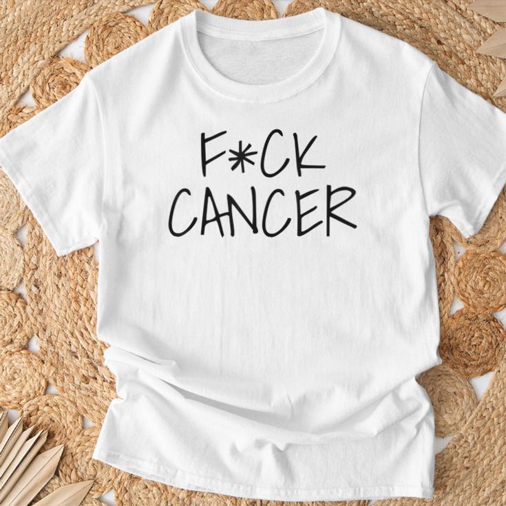 Fck Cancer Cancer Chupa Apoyo De Supervivientes De Concienciación Camiseta unisex Regalos para ancianos