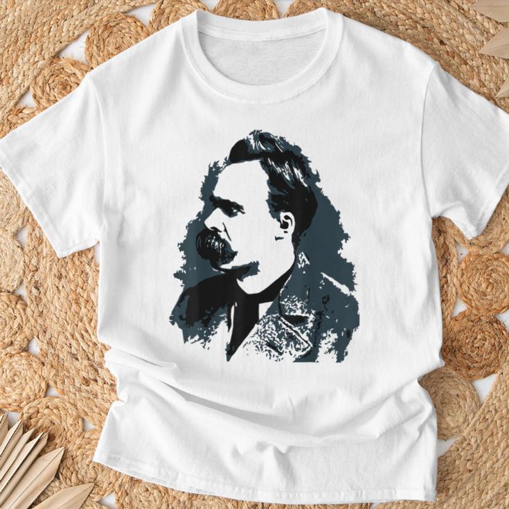 Friedrich Nietzsche Portraitsector Drawing Gray T-Shirt Geschenke für alte Männer