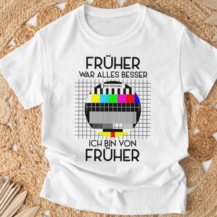 Früher War Alles Besser Retro Party 70S 80S 90S T-Shirt Geschenke für alte Männer