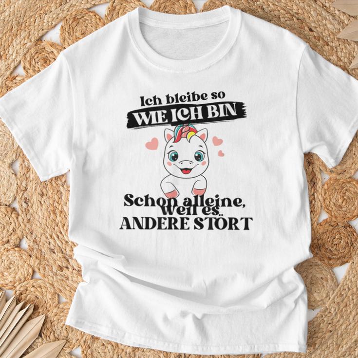 Ich Bleibe Wie Ich Bin Selbstbewus German Langu Gray T-Shirt Geschenke für alte Männer