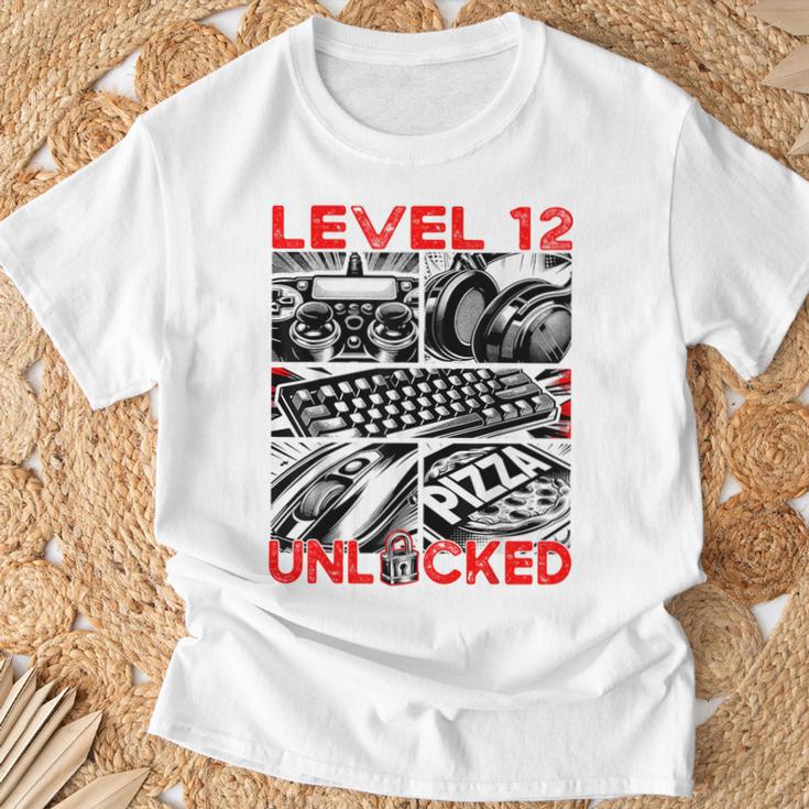 Geburtstag Level 12 Freigeschaltet Gaming & Zocker T-Shirt Geschenke für alte Männer