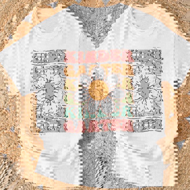Groovy Kindergarten Back To School First Day Of Kindergarten T-Shirt Gifts for Old Men