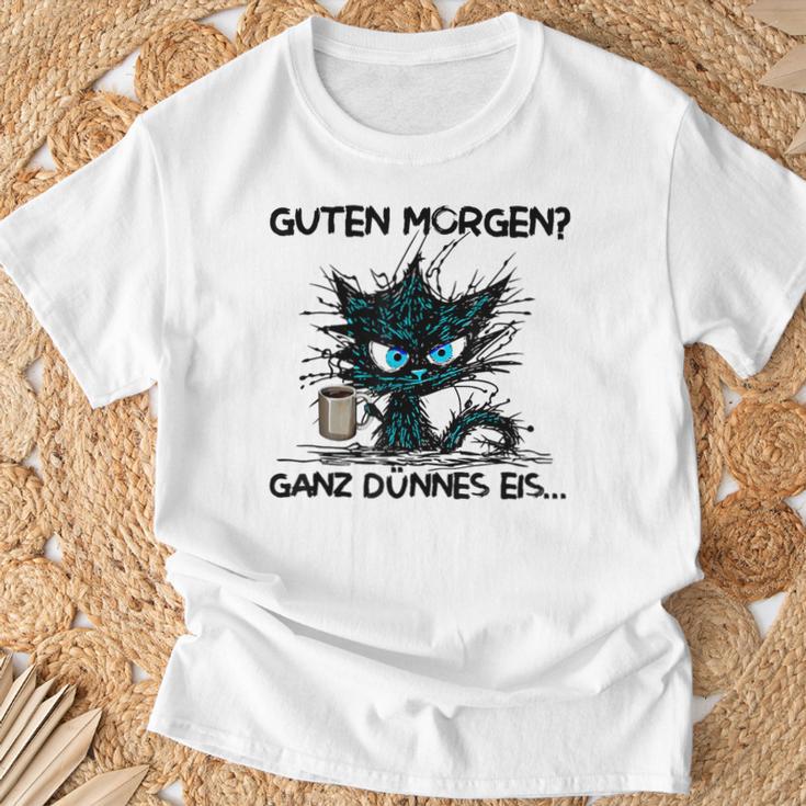 Guten Morgen Ganz Dünnes Eis Sarcasm Saying Fun T-Shirt Geschenke für alte Männer