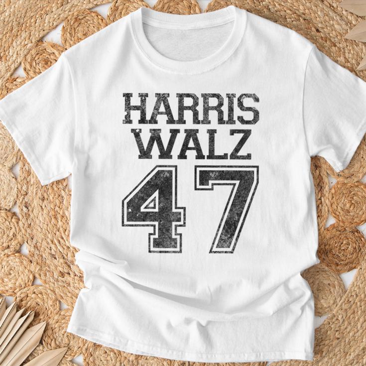 Harris Walz 2024 For President Kamala Harris Tim Waltz Gray T-Shirt Geschenke für alte Männer