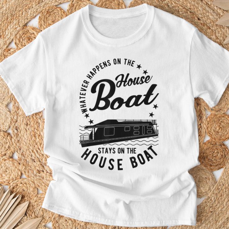 Houseboat Was Auch Immer Auf Dem Hausboat Was Auch Immer Gray S T-Shirt Geschenke für alte Männer