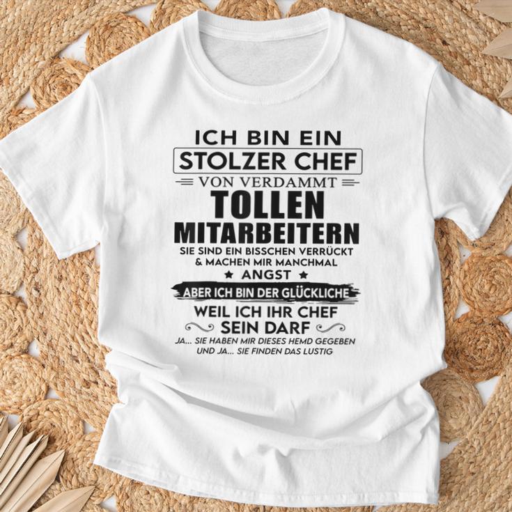 Ich Bin Ein Stolzer Chefonerdammt Tollen Mitarbeitern Gray T-Shirt Geschenke für alte Männer